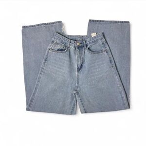 SHEIN- Women's High-waisted, wide-leg blue denim jeans- Size: O